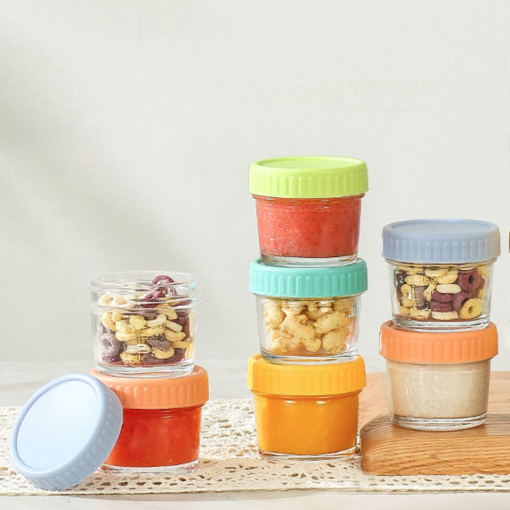 Baby Food Jar - 6pcs Mason Jar Glass Baby Food