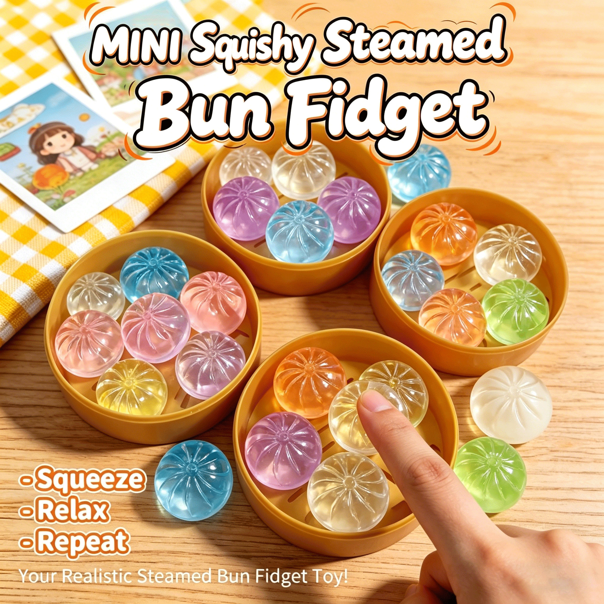 Baby Food Toy - Mini Glitter Dumpling Squishes Stress Relief