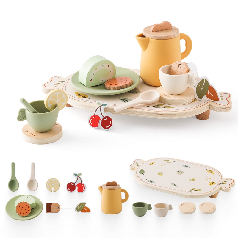 Baby Food Toy - Kids Wooden Montessori Toys Afternoon Tea