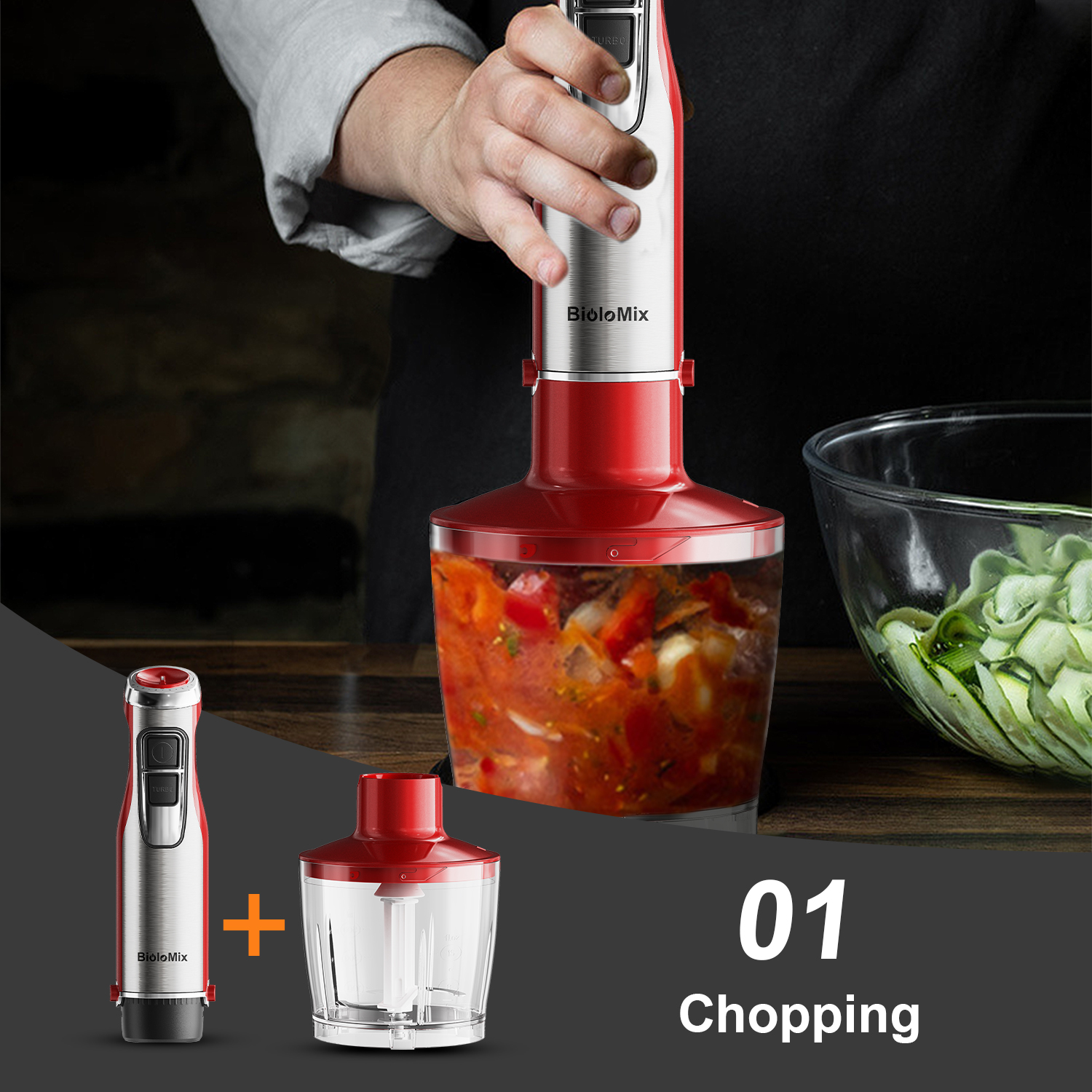BioloMix 4-in-1 Hand Stick Ble - Baby Food Zubereiter recensie en prijs