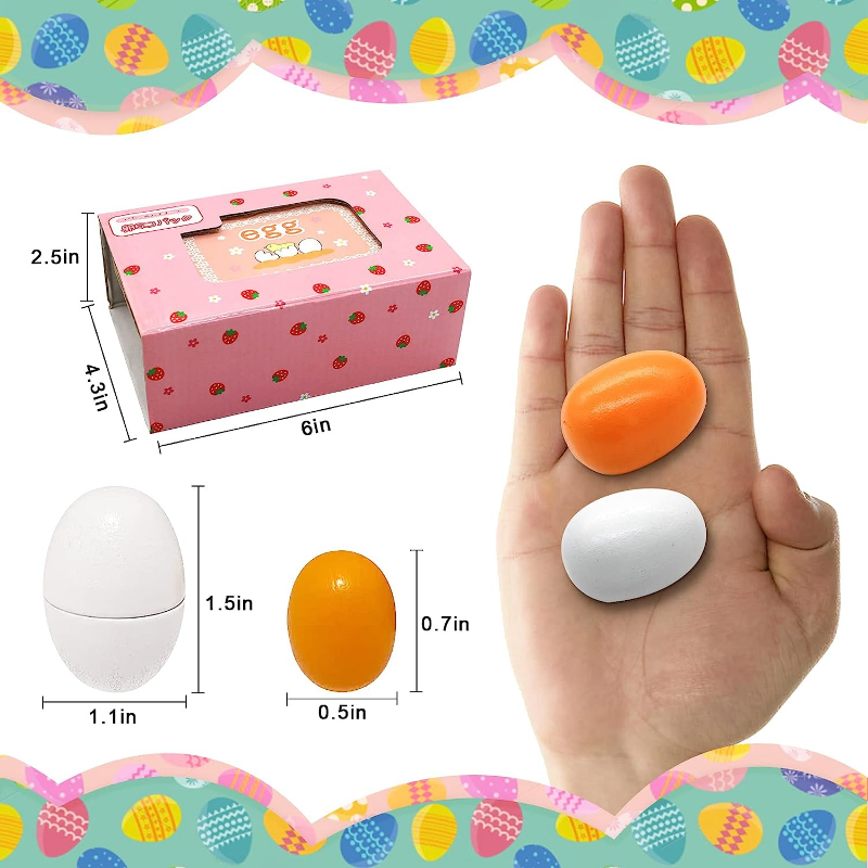 6pcs Wooden Eggs Toy Egg Kitch - Baby Food Quantity recensie en prijs