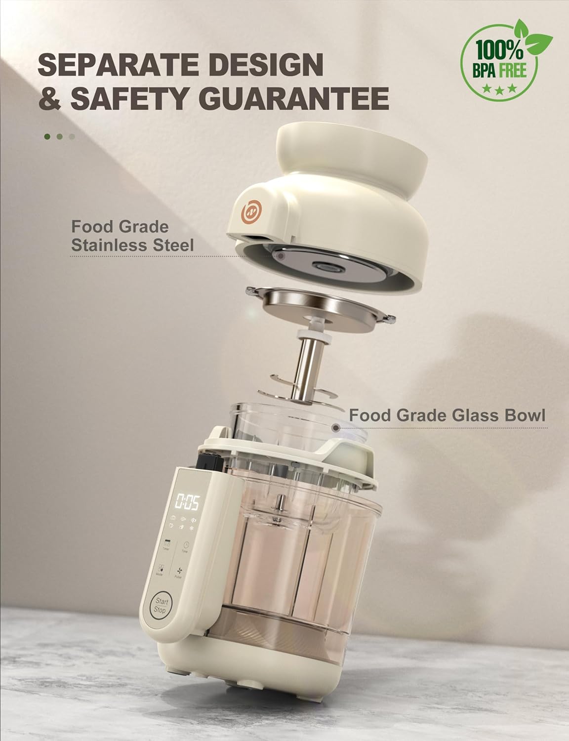 Glass Baby Food Maker, Steamer - Baby Food Maker And Steamer recensie en prijs