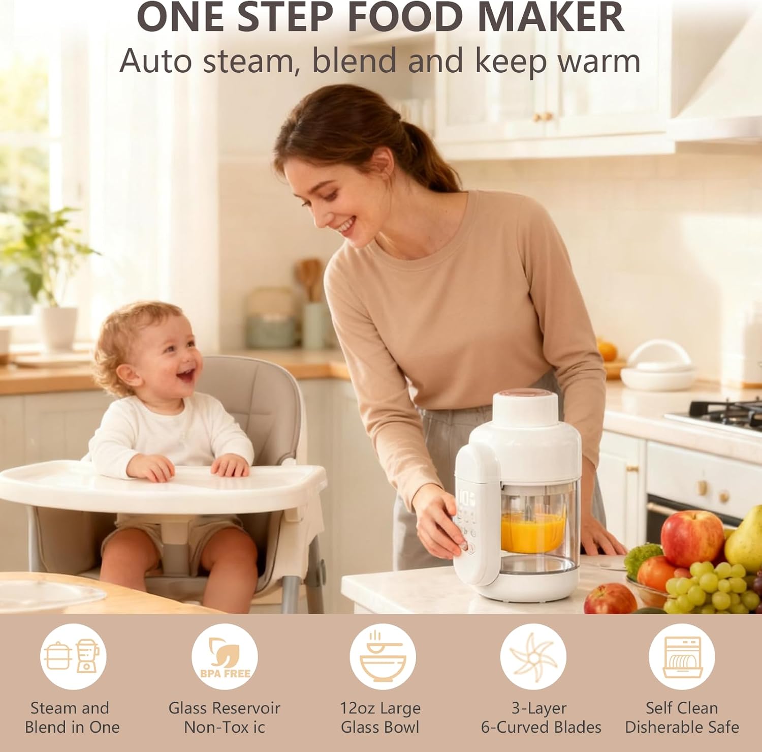 9-in-1 Baby Food Maker: Glass  - Baby Food Maker And Steamer recensie en prijs