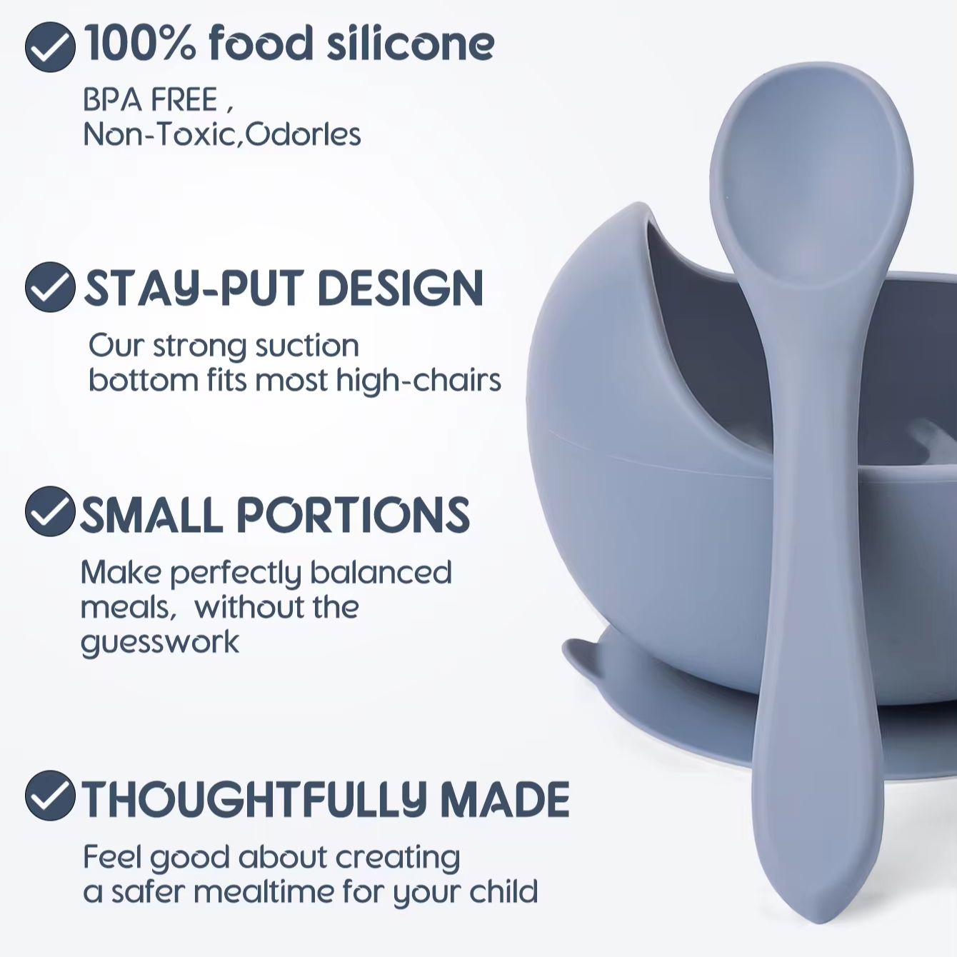 2PC Silicone Sucker Bowl Feedi - Baby Food Quantity recensie en prijs