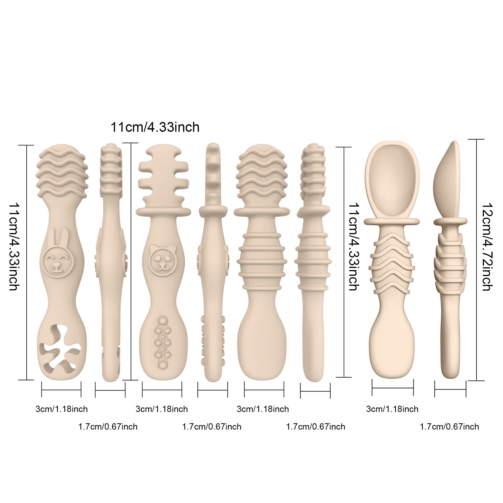 4pcs silicone baby food spoon, - Baby Food For 7 Month Old recensie en prijs