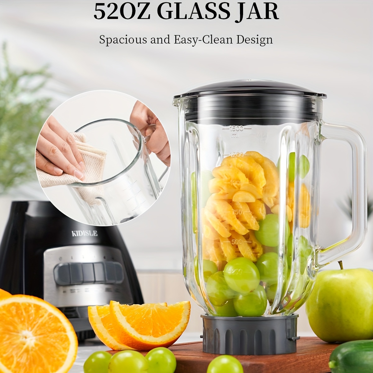 Smoothie Blender with 52 oz Gl - Baby Food Jar recensie en prijs