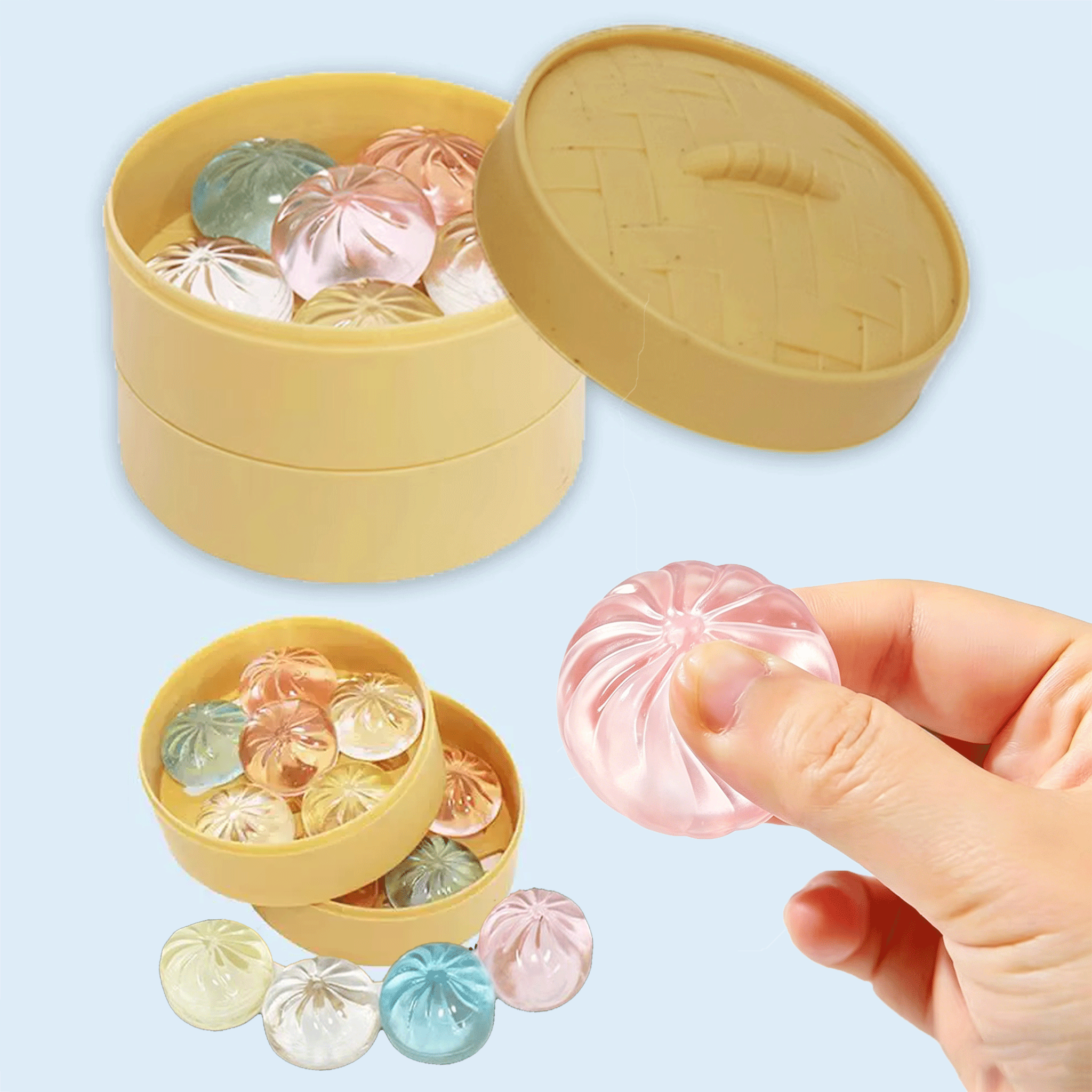 Mini Glitter Dumpling Squishes - Baby Food Toy recensie en prijs