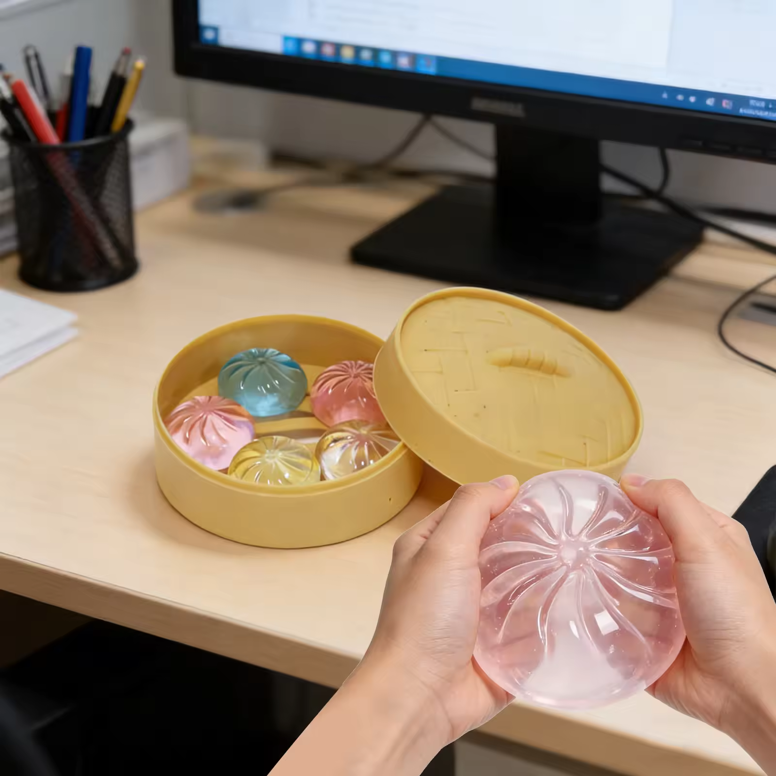 Mini Glitter Dumpling Squishes - Baby Food Toy recensie en prijs