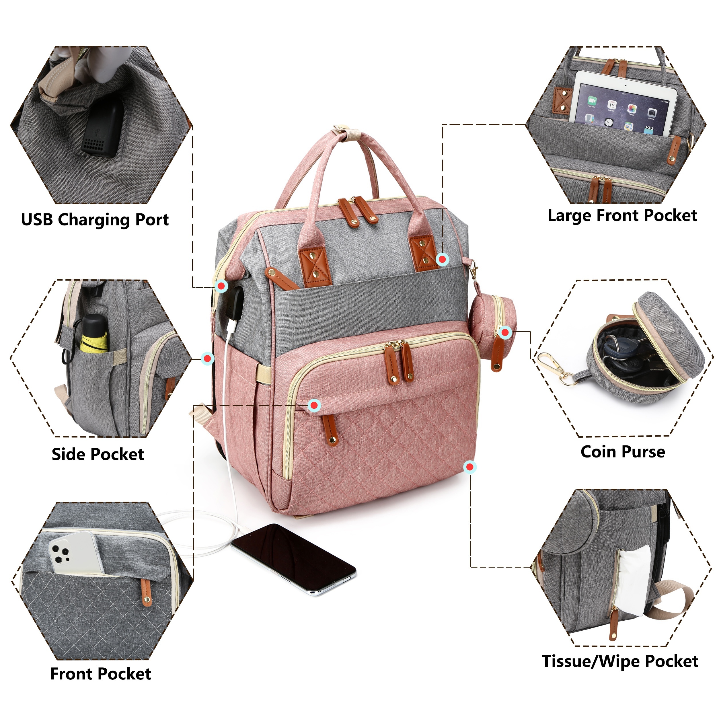 Baby Diaper Bag Backpack, Baby - Baby Puree Pouch recensie en prijs