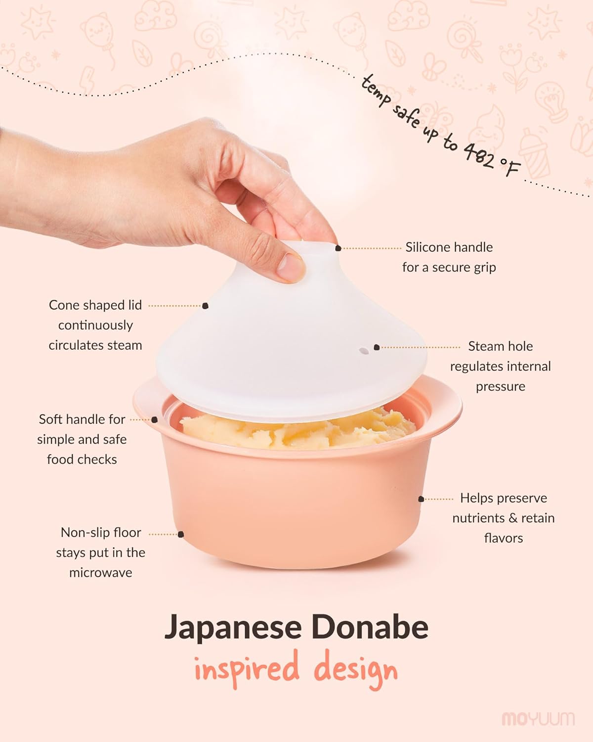 Silicone Microwave Steamer | M - Baby Food Steamer Baby Safe recensie en prijs
