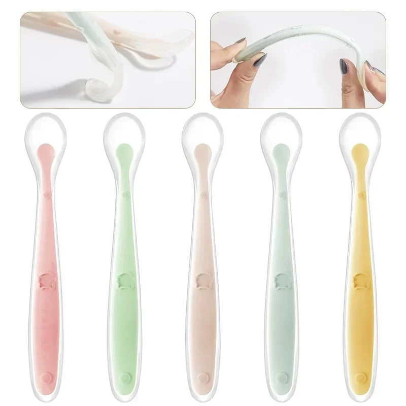 Soft Silicone Baby Spoon Toddl - Baby Food Quantity recensie en prijs