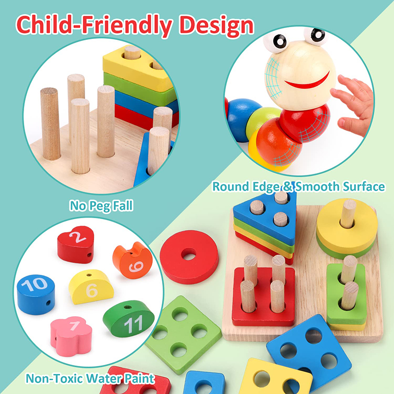 5-6pcs/set Montessori Wooden T - Baby Food Quantity recensie en prijs