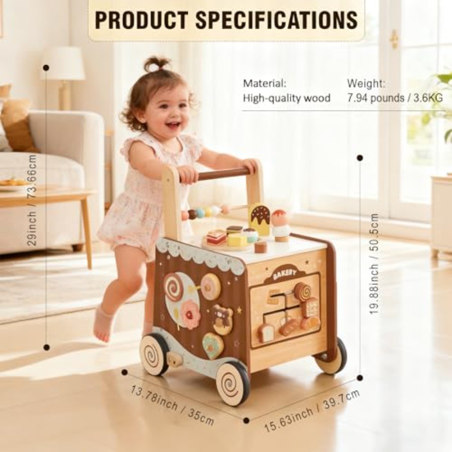 Montessori wooden baby walker  - Baby Food Toy recensie en prijs
