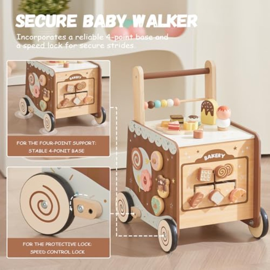 Montessori wooden baby walker  - Baby Food Toy recensie en prijs